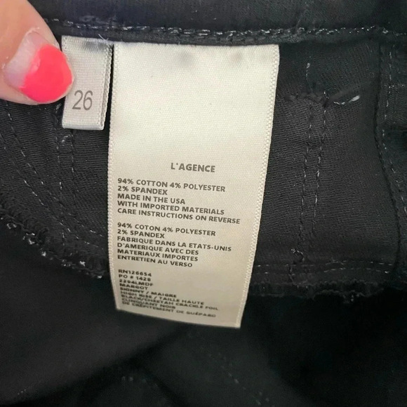 L’AGENCE Margot metallic leopard high waisted denim - Picture 8 of 11